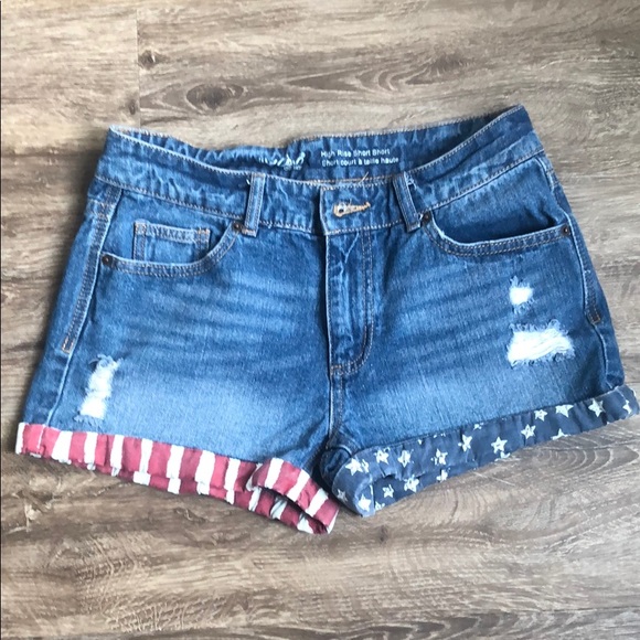 stars and stripes jean shorts